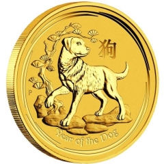 Fine Gold Coin - 1/2oz Australian Lunar Dog 2018
