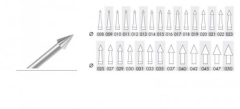 Bur Steel Pointed NN 0.80mm