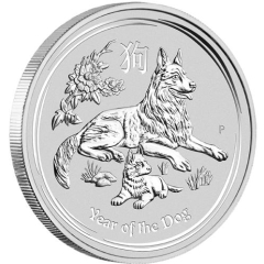 Fine Silver Coin Dog 2018 1oz