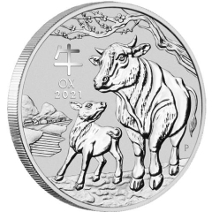 Fine Silver Coin Ox 2021 1/2oz